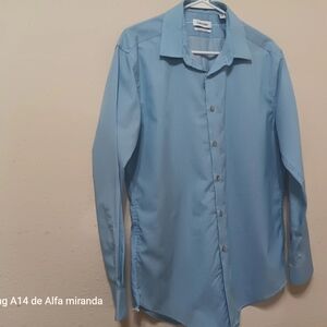 Calvin Klein Men's Blue Dress Shirt